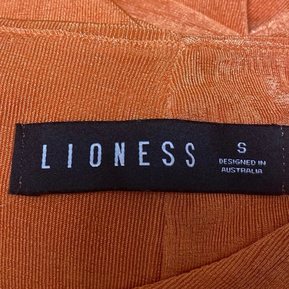 Lioness Orange Velvet Velour Sleeveless Racerback Tank Mini Bodycon Dress Size S - Picture 4 of 5